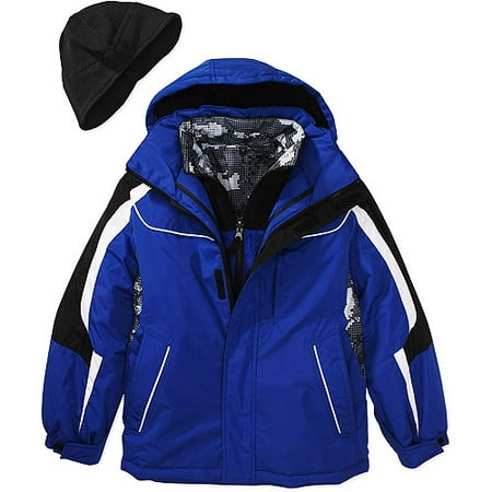Faded Glory - Boys' 4-in-1 System Jacket with Fleece Beanie