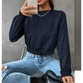 thumbnail image 5 of WXLWZYWL Trendy Sweatshirts For Women 2023 Women Casual Long Sleeve Loose Solid Hooded Hoodie, 5 of 5