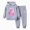 Grey, variant on Zuwimk 2 Pcs Boys Girls Clothes Sweatsuit Set Color Blocked Hoodie Top and Jogger Pants for Kids Fall Winter Spring Outfits(Hot Pink,2-3 Years)
