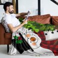 thumbnail image 2 of Manta de franela de Navidad y Año Nuevo de 50 x 40 pulgadas para sofá o dormitorio, manta suave, 2 of 8