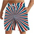 thumbnail image 2 of cllios Mens Independence Day Swim Shorts Big and Tall Stripes Stars Printed Swimwear Casual Elastic Waist Beach Trunks 4th of July Board Shorts for Men, 2 of 4