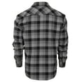thumbnail image 2 of Gioberti Men's Western Brushed Flannel Plaid Checkered Shirt w/ Snap-on Button, 2 of 5