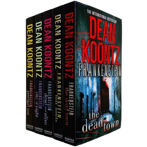 Pre-Owned Frankenstein Series 5 Books Collection Set by Dean Koontz (Prodigal Son, City of Night, Dead and Alive, Lost Souls & The Dead Town)