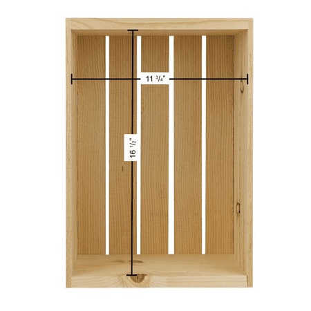 Good Wood by Leisure Arts Wooden Crate, wood crate unfinished, wood crates for display, wood crates for storage, wooden crates unfinished, 18" x 12.5" x 9.5"