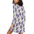 thumbnail image 2 of joogoo Grapes Fruit Women's Long Sleeve Nightgown Sleepwear L, 2 of 8