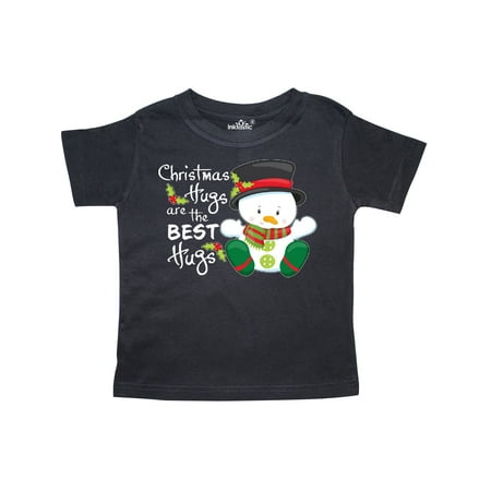 

Inktastic Christmas Hugs are the Best Hugs- cute snowman Gift Toddler Boy or Toddler Girl T-Shirt