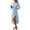 Light Blue, variant on Women Kimono Robes Full Length Knit Bathrobe Lightweight Soft Sleepwear V-neck Casual Ladies Loungewear