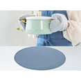 thumbnail image 5 of REGALWOVEN Set of 6 Placemats, Faux Leather Placemats for Kitchen Dining Table Decor Washable Heat Resistant Table Placemats Wipeable Table Mat Blue 15x15in, 5 of 7