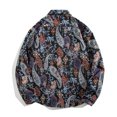 thumbnail image 4 of Blusa y camisa de manga larga con cuello vuelto para hombre, estilo informal, a cuadros, con bolsillos y botones, de licra, 4 of 9