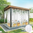 thumbnail image 6 of Outdoor Curtains for Patio Waterproof, Eucalyptus Leaves Outdoor Privacy Panels Grommet, Daisy Flower Spring Watercolor Country Floral Bee Blackout Outside Curtains for Porch/Cabana 54"x84", 1 Panel, 6 of 8