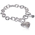 thumbnail image 1 of Toggle Chain Bracelet with Logo Heart Link Charm Bracelet, 1 of 2