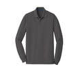 thumbnail image 3 of Port Authority 1191444 EZCotton Long Sleeve Polo in Sterling Grey for K8000LS - Large, 3 of 4