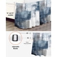thumbnail image 3 of Abstract Art Bed Skirt Queen Size 18" Drop Gradient Dark Blue Vintage Minimalist Ruffled Wrap Around Bed Skirts Adjustable Elastic Bedskirt Dust Ruffle for Queen Size Bed, 3 of 7