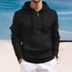 thumbnail image 1 of pstuiky camisa de manga larga para hombre, Blusa/camisa informal y moderna con capucha y cremallera de color liso para hombre salir tops l, 1 of 9