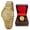 Gold Dial Gold Band, variant on CAFÉ Mens Watches – Analog Watch with Copper Dial & Silver Copper Band, Dress Watches for Men, 3ATM Waterproof, 40mm Case