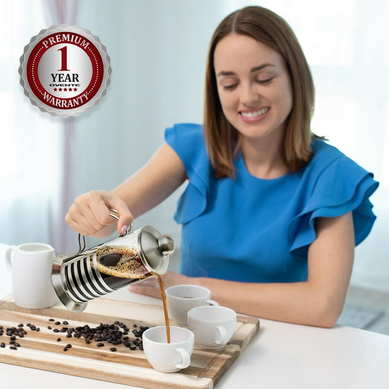 Tea Maker French Press Carafe BAYKA 21 Ounce Liter French Press