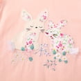 thumbnail image 4 of GYRATEDREAM Toddler Baby Girls Long Sleeve Ruffle T Shirt Kids Casual Graphic Top Blouse T-Shirt Undershirt, 4 of 5