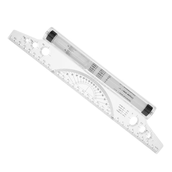 OUNONA Architects Ruler Flexible Ruler Parallel Ruler 30.50X6.00X2.00CM White