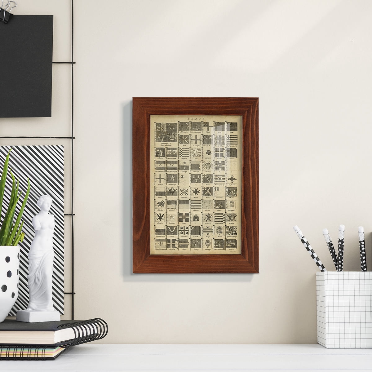 Encyclopediae VII -Framed Print w/glass-Chestnut