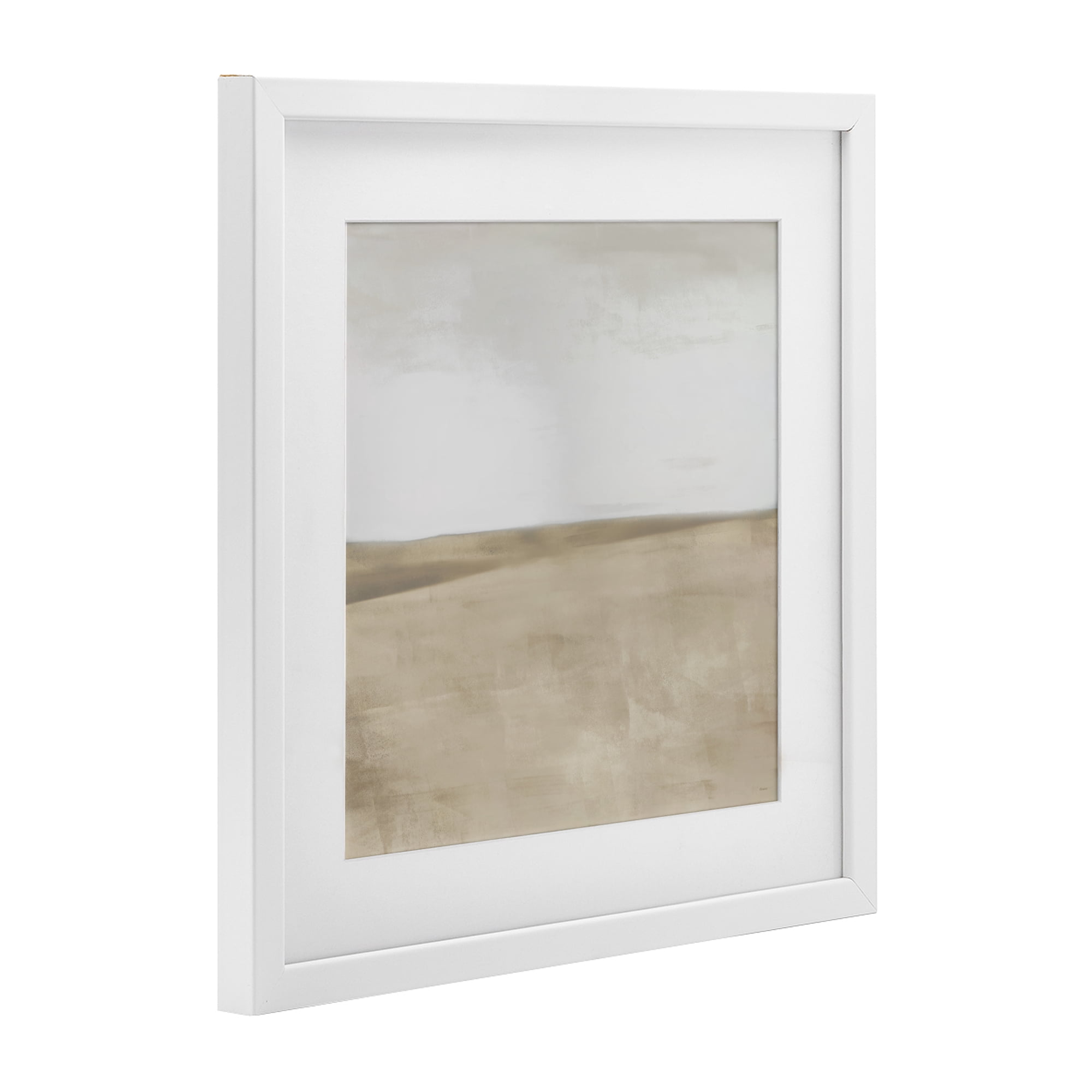 Stupell Industries Muted Smooth Hills White Framed Print Under Glass, design by Dan Meneely