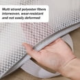 thumbnail image 5 of Juego de 2 bolsas de lavandería delicadas de malla de panal con cremallera, con asa, apertura extra grande, diseño de ampliación lateral, productos para bebés, almohadillas de limpieza facial,, 5 of 5