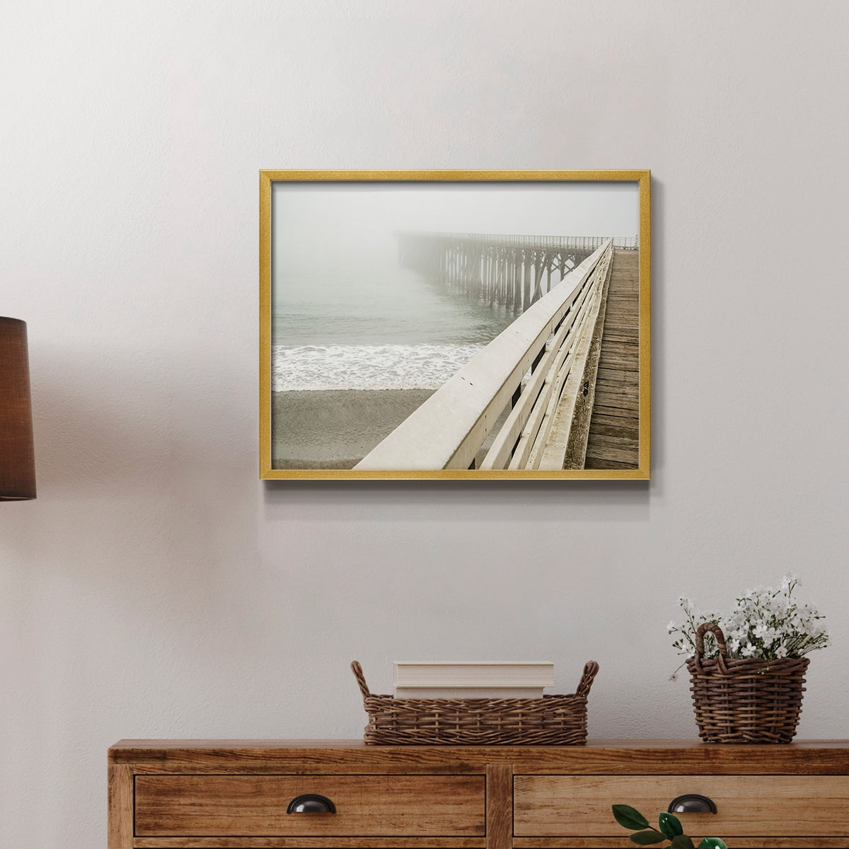San Simeon Wharf by Danita Delimont - Restickable Framed Giclée Print