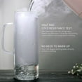 thumbnail image 4 of KEINXS Glass Water Pitcher Jar Transparent Heat Resistant Pot with Lid and Handle for Tea Juice Milk Cold or Hot Beverages Only Single Pot, 4 of 6