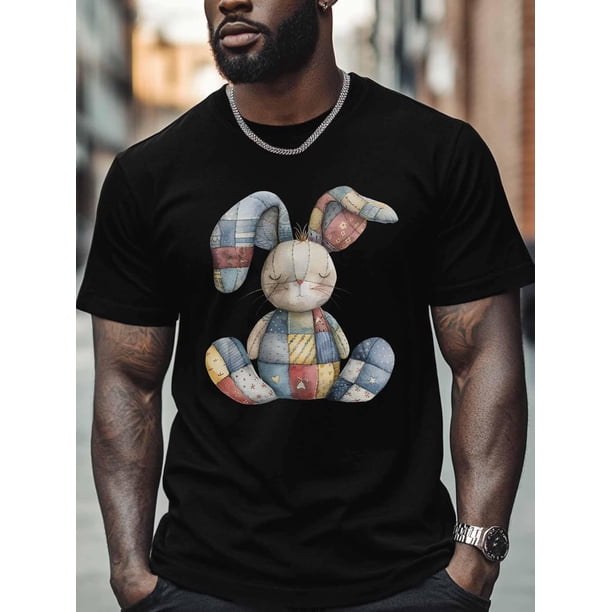 Stitching Vintage Graphic Short Sleeve Men's T-Shirt