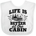 thumbnail image 3 of Inktastic Life is Better at The Cabin with Trees and Moon Boys or Girls Baby Bib, 3 of 4