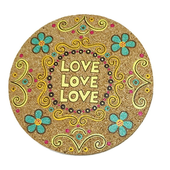 Round Drink Coaster,Absorbent Cork Coasters for Drinks,Thick Absorbent Heat-Resistant Cork Mats Used for Cold Hot Beverages Glasses Mugs Cups Plants Bar Coffee Table Apartment Home Decor,A,3.93x3.93"