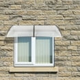 thumbnail image 6 of Veryke 80"40" Polycarbonate ABS Silver & Gray Bracket Door/ Window Awnings for Patios, Outdoor Awning, Sun Shade Awning for UV Rain Snow Protection, Awnings for Windows (Aluminum Fixing Bars), 6 of 6
