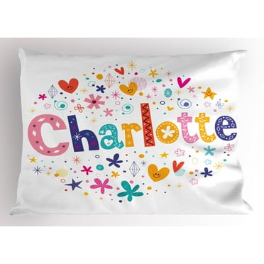 Ambesonne Charlotte Pillow Sham, Happy Smiling Stars, 36" X 20", Multicolor