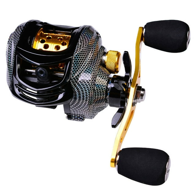 Eigraketly Baitcasting Reel Professional 7.2: 1 Carretes de pesca ajustables para trabajo pesado Pescar Tipo 1 Izquierda