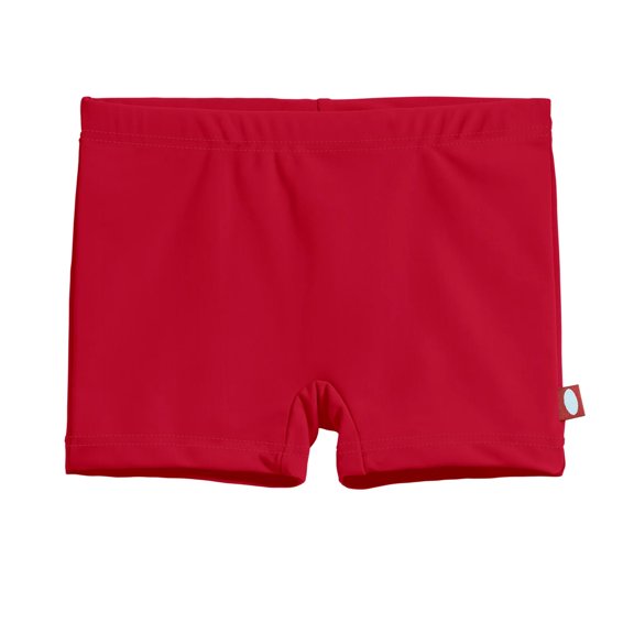 Girls Recycled Nylon UPF 50  Swim Boy Shorts | Red