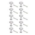 thumbnail image 2 of 10 Sets Single Hole Handles 20x25MM Replacement Single Hole Drawer Cabinet Round Handle DecorationSilver White, 2 of 8
