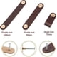 thumbnail image 3 of 4pcs Leather Furniture Handle, Cupboard Door Knob Leather Handle Drawer Knob, Vintage Furniture Handle for Cabinets, Dresser, Kitchen (Beige, 128mm), 3 of 4