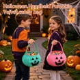 thumbnail image 5 of Halloween Trick Or Treat Bag 8X5 Inch Non Woven Halloween Candy Bucket Pumpkin Design Kids Halloween Party Favors Orange Halloween Gift Bag, 5 of 6