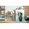 thumbnail image 2 of Ahgly Company Machine Washable Indoor Square Transitional Light Aquamarine Green Area Rugs, 7' Square, 2 of 7