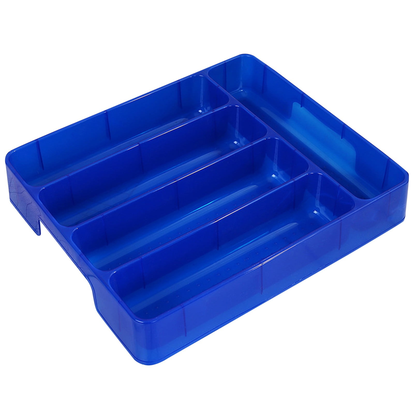 5-Slot Utensil Drawer Organizer for Silverware & Cutlery,Durable Kitchen Utensil Holder for Spoons Forks,Silverware Drawer Organizer and Storage,2 Colors