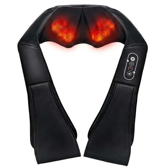 Naipo Shiatsu Back and Neck Massager with Heat Deep Kneading Massage, Best Gifts Mom Dad Women Men, Home, Office Car Use
