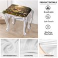 thumbnail image 4 of Xoenoiee Rooster Chicken Daisy Fence Print Stool Covers Rectangular with Elastic Band Removable Saddle Stool Cover Washable Vanity Stool Seat Cover, for 14-20 Inch Barstools, 2 Pack, 4 of 6