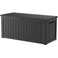 thumbnail image 3 of LOJIAWOWE 270 Gallon Resin Deck Box, Waterproof Lockable Outdoor Storage Container for Patio Furniture, Pool Supplies, Black, 3 of 11