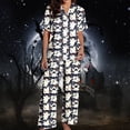 thumbnail image 2 of SAZBJOJN Halloween Pajamas Women Halloween Printed Pajama Set 2 Piece Long Sleeve Top & Pants Soft Sleepwear Loungewear Cute Pattern PJs for Halloween Party Nightwear White S, 2 of 5