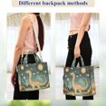 thumbnail image 4 of FORMRS Womens Corduroy Tote Bag Crossbody Shoulder Handbag with Pocket, Dinosaur with Stars, 4 of 7