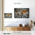 thumbnail image 4 of Elephant Stock Colorful World Map Masterpiece I Wall Art - Horizontal Canvas Wall Art - Living Room Wall Decor - Map Canvas - Brown And Gray Decor - 12" x 8", 4 of 8