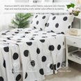 thumbnail image 3 of Lanpei Polka Dot Fitted Sheet Set 4Pcs Cal King, 100% Cotton Geometric Deep Pocket Fitted Sheet Set Modern Bedding Set For Bedroom Dorm, All-Season (1 Flat Sheet + 1 Fitted Sheet + 2 Pillowcases), 3 of 8