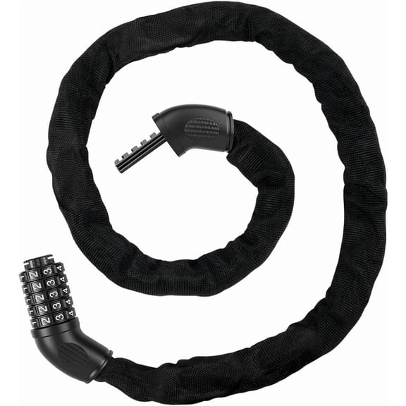 Bike Lock with Combination 3FT Bicycle Chain Lock Secure 5 Digit Resettable Heavy Duty Anti Theft Cable Locks for Bike Scooter Motorcycle Door Gate