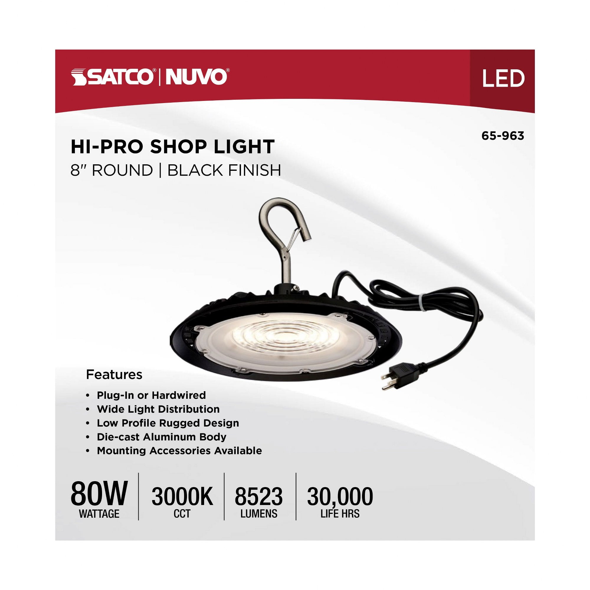 Hi-Pro - Light Black Aluminum Flush Mount Light