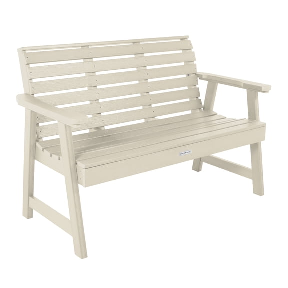 Highwood Weatherly 4ft Garden Bench - 2-Person, Eco-friendly, Synthetic Wood