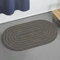thumbnail image 3 of Beautiful Oval Cotton Bath Rug by Drew Barrymore, Charcoal Gray, 20" x 34", 3 of 11